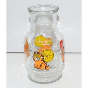 Vintage Garfield Glass Carafe Pitcher